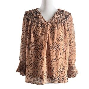Entro Women's Zebra Print Blouse Size S